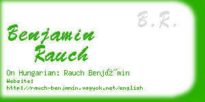 benjamin rauch business card